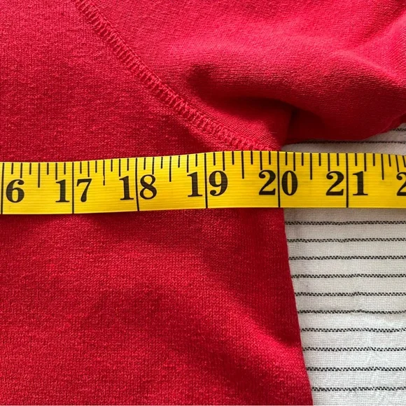 Toad & Co women’s Epiq short sleeve sweatshirt crew size medium in canoe red - Picture 6 of 13